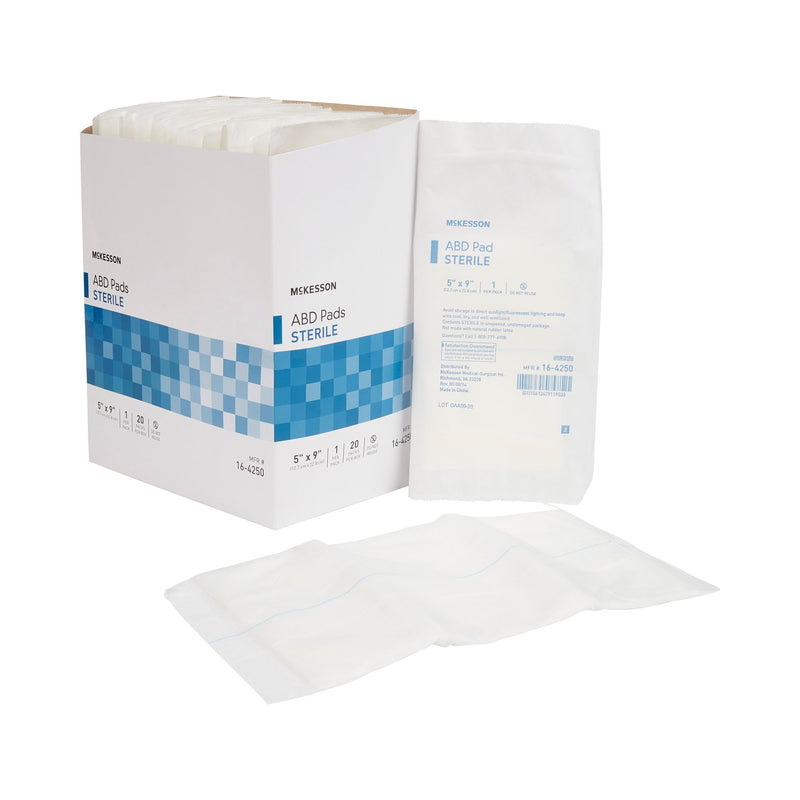 McKesson Sterile Abdominal Pad, 5 x 9 Inch, 1 Box of 20 (General Wound Care) - Img 9
