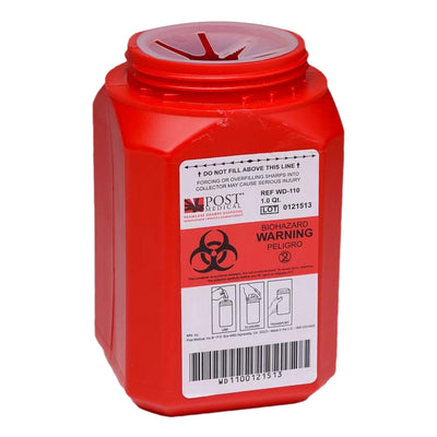 Post Medical Multi-purpose Sharps Container, 1 Quart, 1 Case of 24 () - Img 1