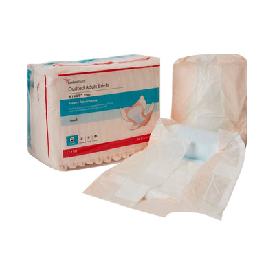 Wings™ Plus Heavy Absorbency Incontinence Brief, Small, 1 Bag of 12 () - Img 1