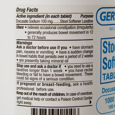 Geri-Care® Docusate Sodium Stool Softener, 1 Bottle (Over the Counter) - Img 3