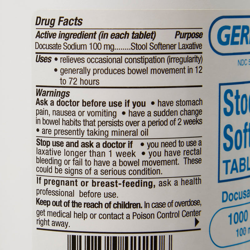 Geri-Care® Docusate Sodium Stool Softener, 1 Bottle (Over the Counter) - Img 3