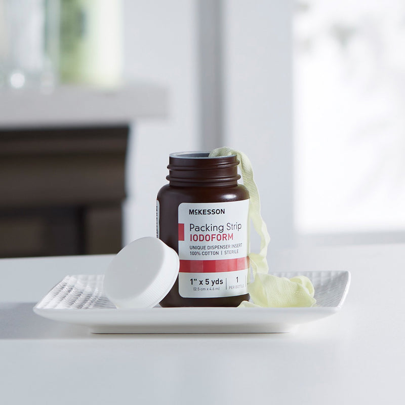 McKesson Iodoform Wound Packing Strip, 1 Inch x 5 Yard, 1 Bottle (Advanced Wound Care) - Img 10