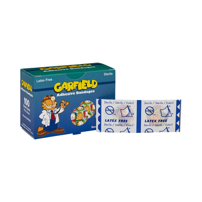 ASO Round Kid Design (Garfield) Adhesive Spot Bandage, 7/8 Inch, 1 Box (General Wound Care) - Img 1