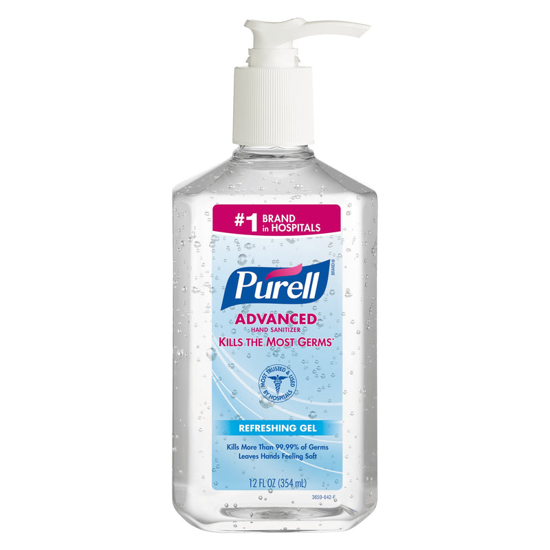 Purell Advanced Hand Sanitizer 12 Oz. Ethyl Alcohol Gel Table Top Pump Bottle, 1 Each (Skin Care) - Img 1