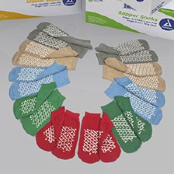 Dynarex® Single Tread Slipper Socks, Large, 1 Each (Slippers and Slipper Socks) - Img 1