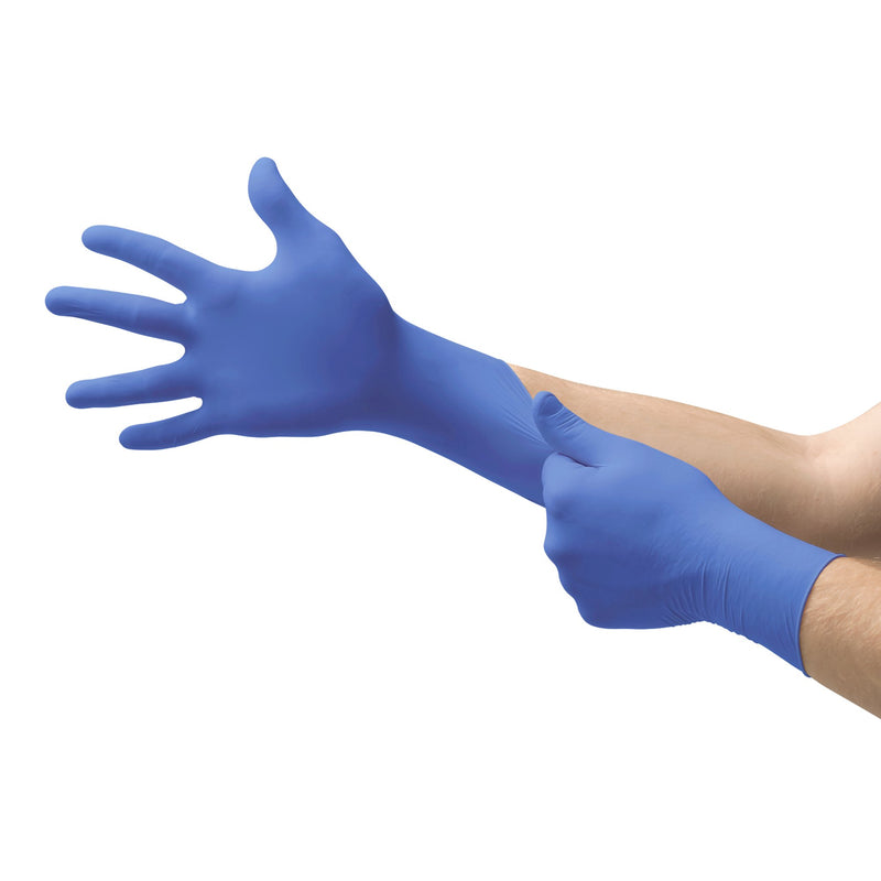 Microflex® Cobalt® Exam Glove, Medium, Blue, 1 Box of 100 () - Img 2