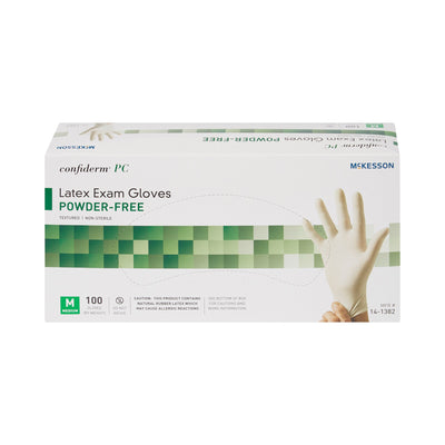 McKesson Confiderm® Latex Exam Glove, Medium, Ivory, 1 Box of 100 () - Img 5