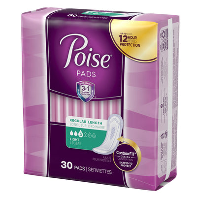 Poise Bladder Control Pads, Light Absorbency, Regular Length, 1 Pack of 30 () - Img 2
