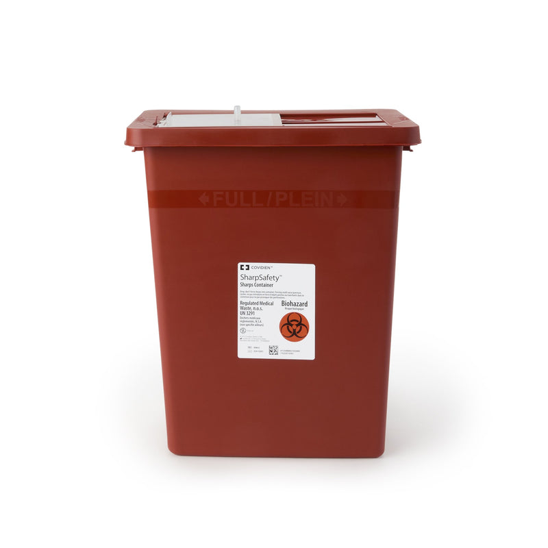 SharpSafety™ Multi-purpose Sharps Container, 8 Gallon, 17¾ x 11 x 15½ Inch, 1 Case of 10 () - Img 1