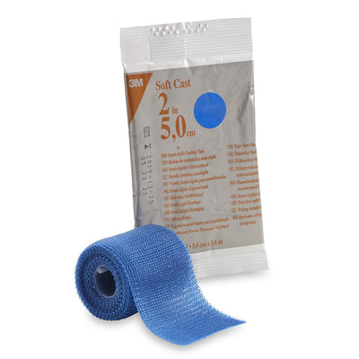 3M™ Scotchcast™ Soft Cast Tape, Blue, 2 Inch x 12 Foot, 1 Case of 10 (Casting) - Img 1