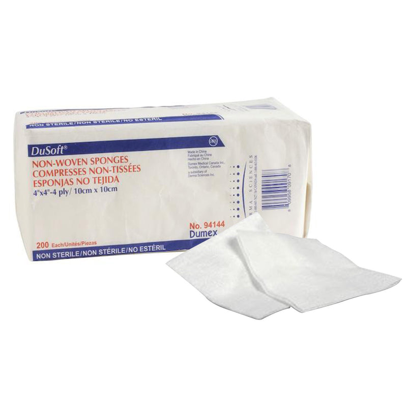 Dusoft NonSterile Nonwoven Sponge, 4 x 4 Inch, 1 Pack of 200 (General Wound Care) - Img 1