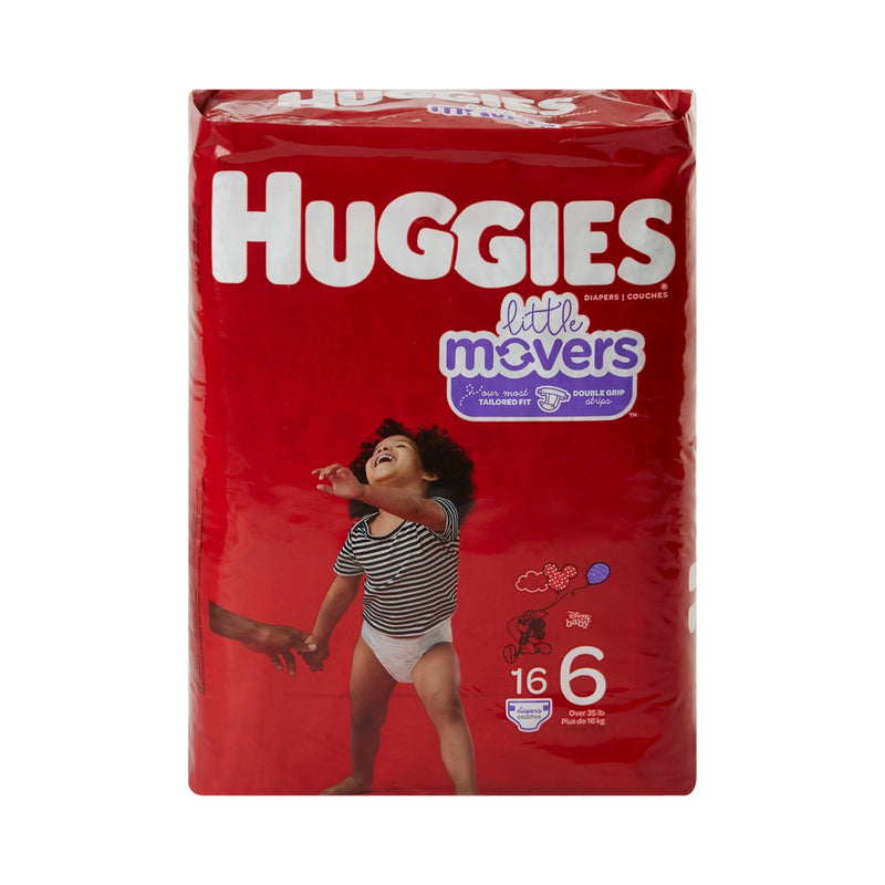 Huggies® Little Movers® Diaper, Size 6, 1 Pack of 16 () - Img 2