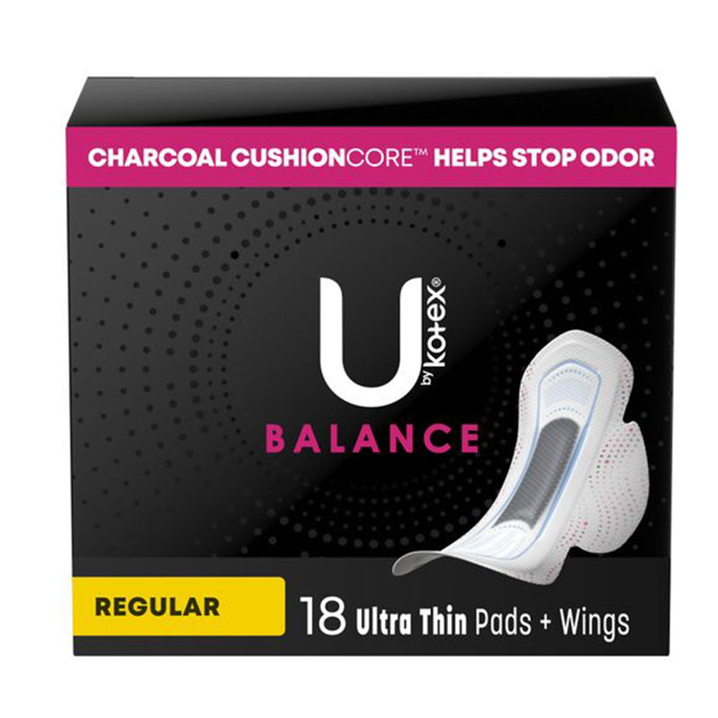 PAD, U BY KOTEX SUPER PREM ULTR THIN REG WING (18/PK 6PK/CS) (Feminine Protection) - Img 1