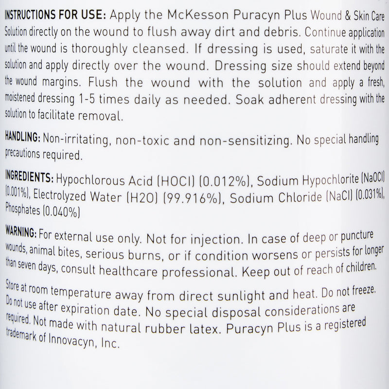 McKesson Puracyn® Plus Wound Irrigation Solution, 16.9 oz. Spray Bottle, 1 Case of 6 (Advanced Wound Care) - Img 4