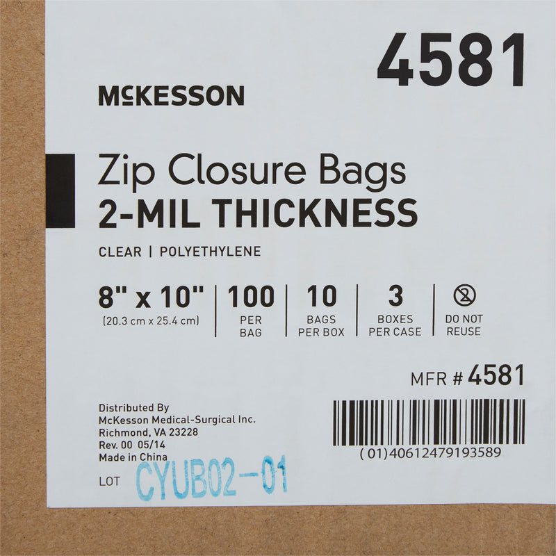 McKesson Zip Closure Bag, 8 X 10 Inches, 1 Box of 10 (Bags) - Img 7