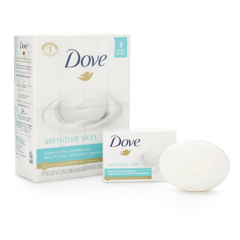 Dove® Sensitive Skin Soap, 1 Pack of 8 (Skin Care) - Img 1