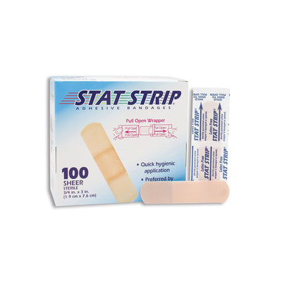 American® White Cross Stat Strip® Tan Adhesive Strip, ¾ x 3 Inch, 1 Case of 1200 (General Wound Care) - Img 5