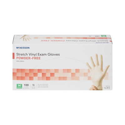 McKesson Stretch Vinyl Exam Glove, Medium, Ivory, 1 Box of 100 () - Img 6