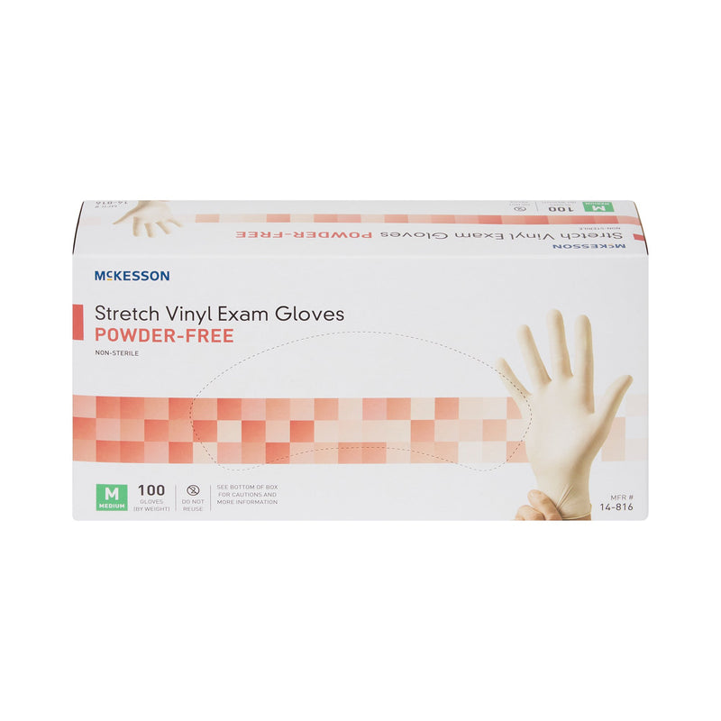McKesson Stretch Vinyl Exam Glove, Medium, Ivory, 1 Box of 100 () - Img 6
