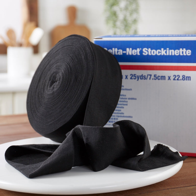 Delta-Net® Black Synthetic Compression Stockinette, 3 Inch x 25 Yard, 1 Roll (Casting) - Img 5