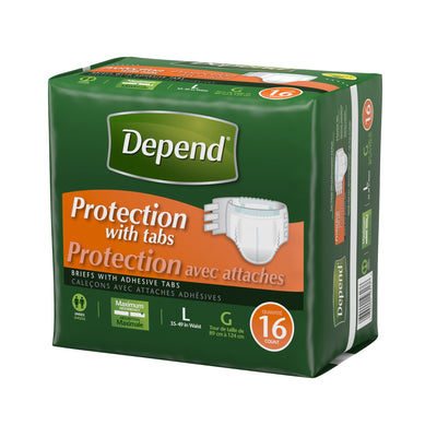 Depend® Maximum Incontinence Brief, Large, 1 Case of 48 () - Img 2
