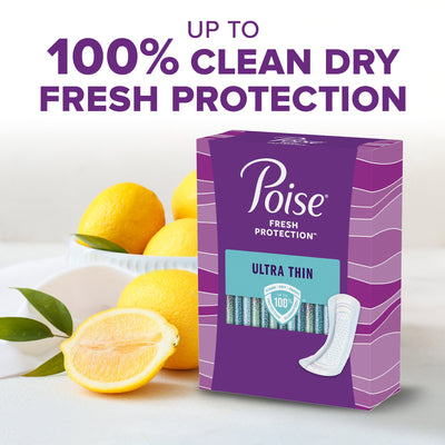Poise® Fresh Protection™ Ultra Thin Pads, Maximum Long, 1 Pack of 36 () - Img 4