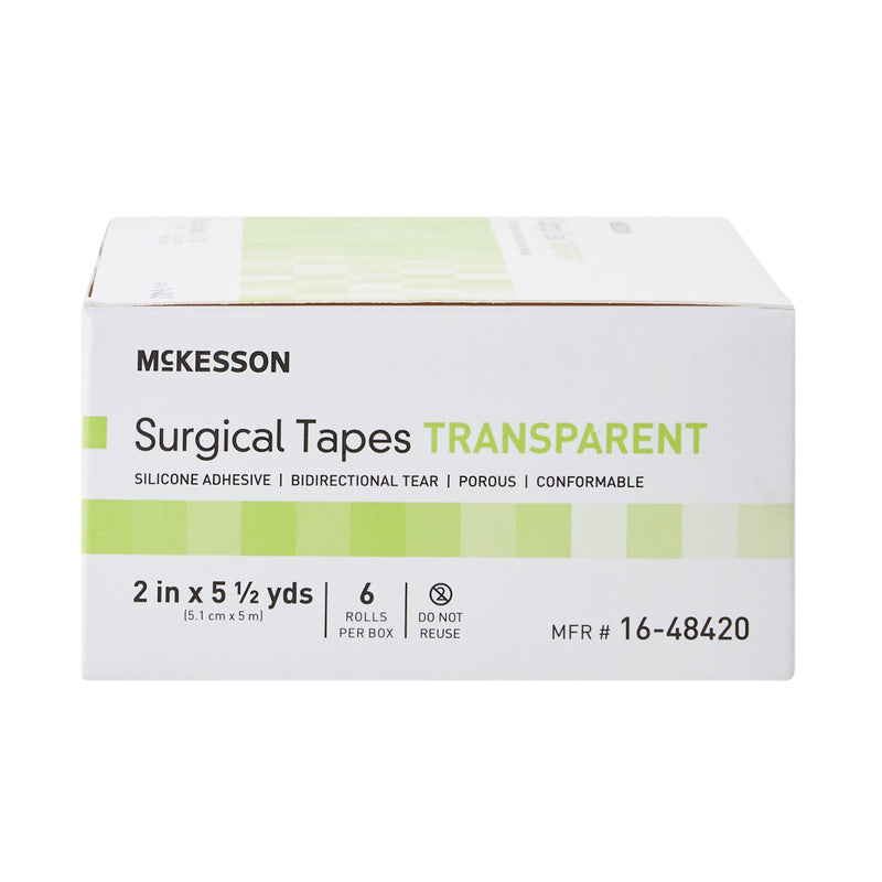 McKesson Silicone Medical Tape, 2 Inch x 5-1/2 Yard, Transparent, 1 Box of 6 (General Wound Care) - Img 4