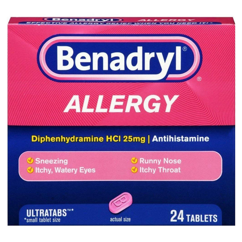 Benadryl® Allergy Ultratabs® Diphenhydramine Allergy Relief, 1 Box of 24 (Over the Counter) - Img 4