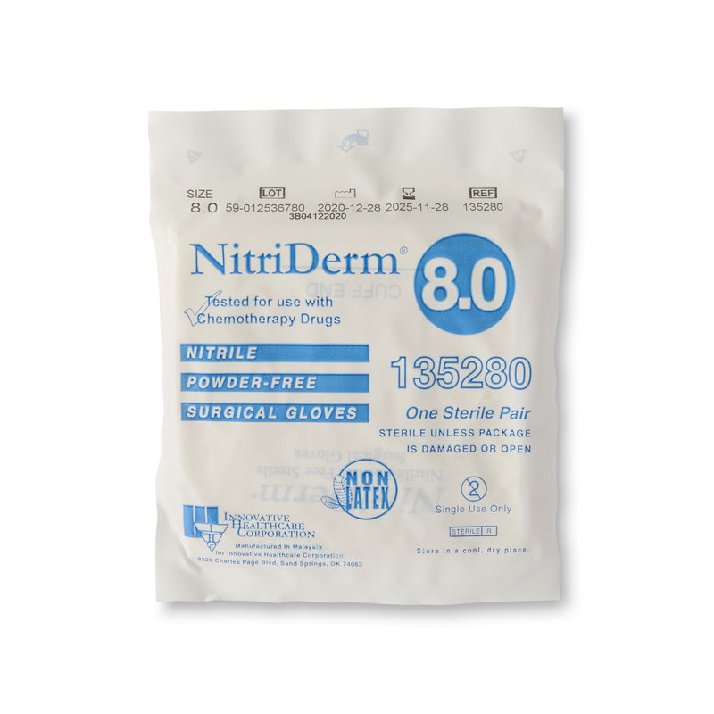 NitriDerm® Nitrile Surgical Glove, Size 8, White, 1 Case of 200 () - Img 3