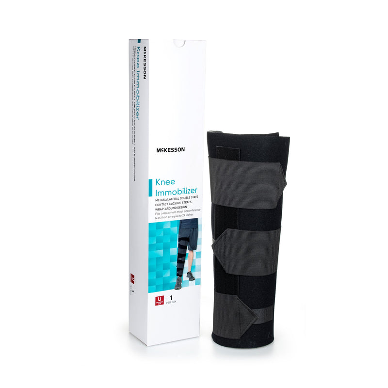 McKesson Knee Immobilizer, 14-Inch Length, One Size Fits Most, 1 Each (Immobilizers, Splints and Supports) - Img 1