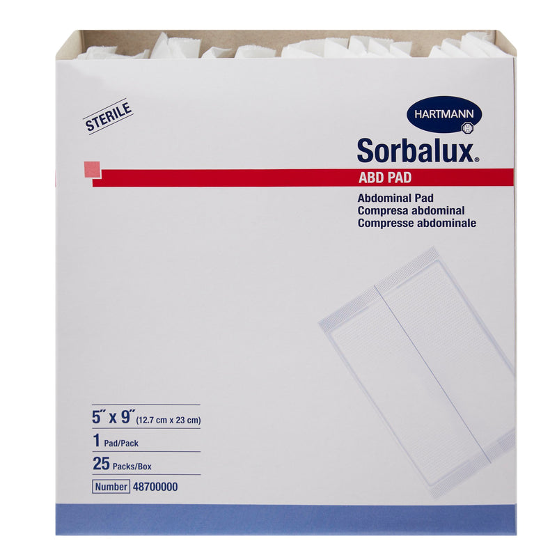 Sorbalux® ABD Sterile Abdominal Pad, 5 x 9 Inch, 1 Case of 400 (General Wound Care) - Img 1