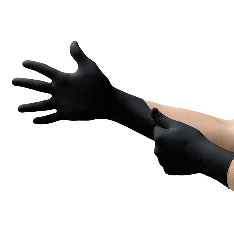Microflex® MidKnight™ Exam Glove, Large, Black, 1 Box () - Img 2