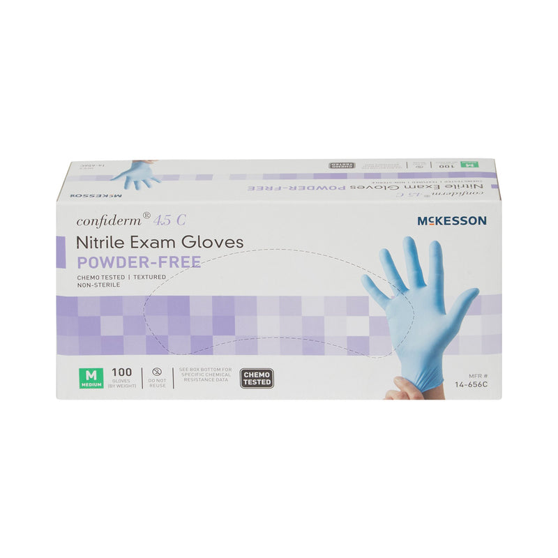 McKesson Confiderm® 4.5C Nitrile Exam Glove, Medium, Blue, 1 Box of 100 () - Img 5
