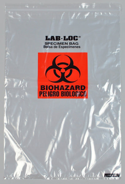 LAB-LOC® Specimen Transport Bag with Document Pouch, 14 x 20 Inch, 1 Case of 250 (Specimen Collection) - Img 1