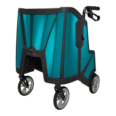 Tour 4 Wheel Rollator, 31 to 37 Inch Handle Height, Ocean Teal, 1 Each (Mobility) - Img 3