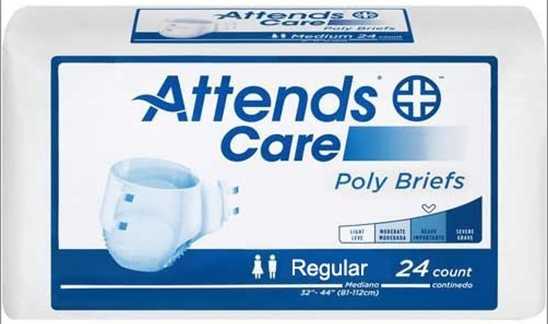 Attends® Care Adult Moderate-Absorbent Incontinence Brief, Regular, White, 1 Each