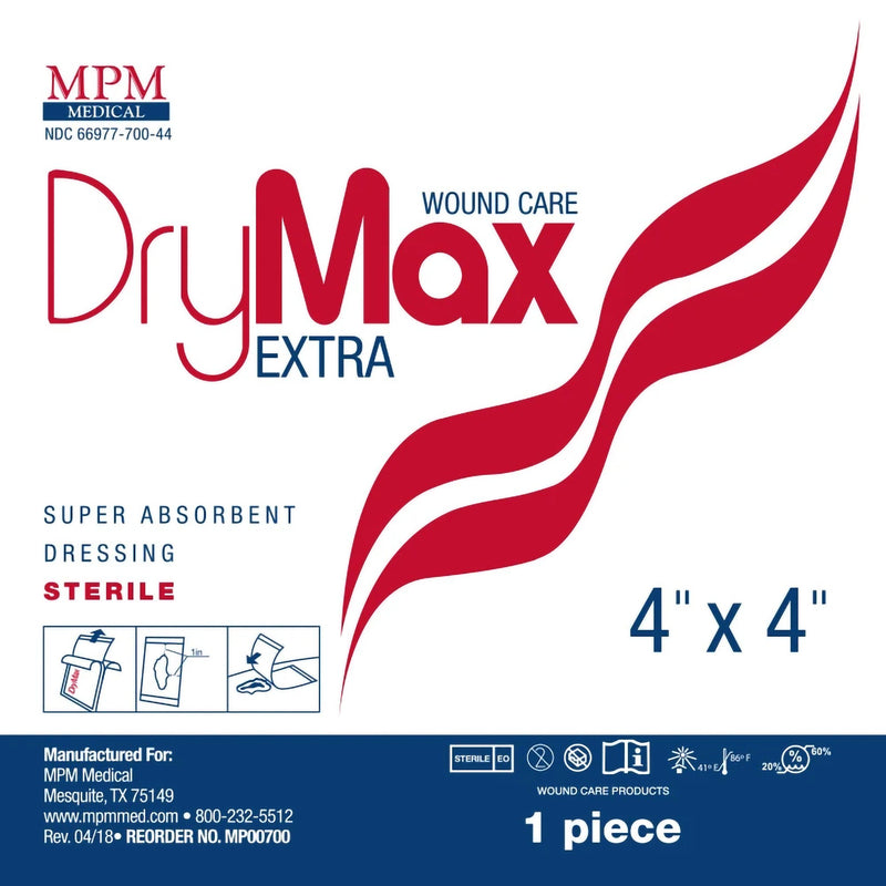DryMax Extra Super Absorbent Dressing, 4 x 4 Inch, 1 Each (Advanced Wound Care) - Img 1