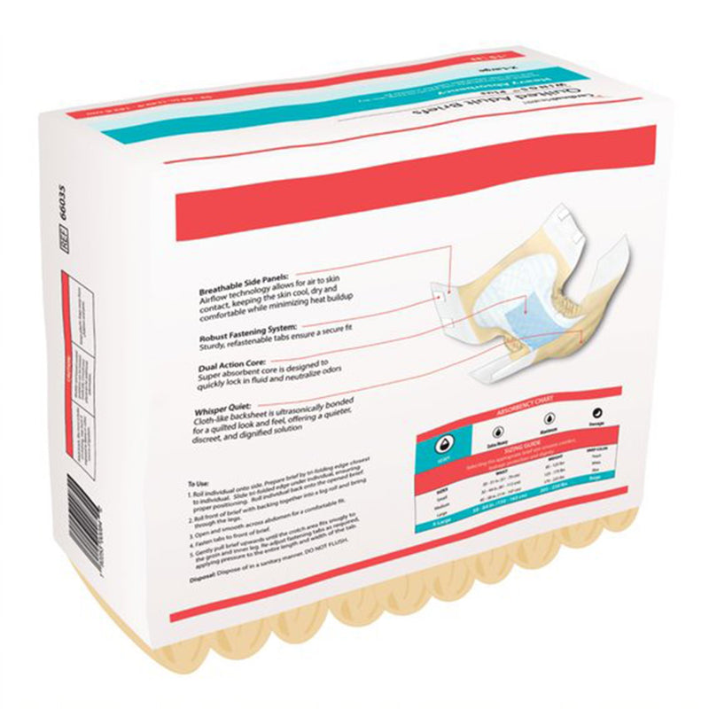 Wings™ Plus Quilted Heavy Absorbency Incontinence Brief, Extra Large, 1 Bag of 15 () - Img 3