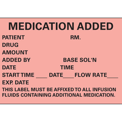 Timemed Medication Added Pre-Printed Label, 1-3/4 x 2-1/2 Inch, 1 Roll (Labels) - Img 1
