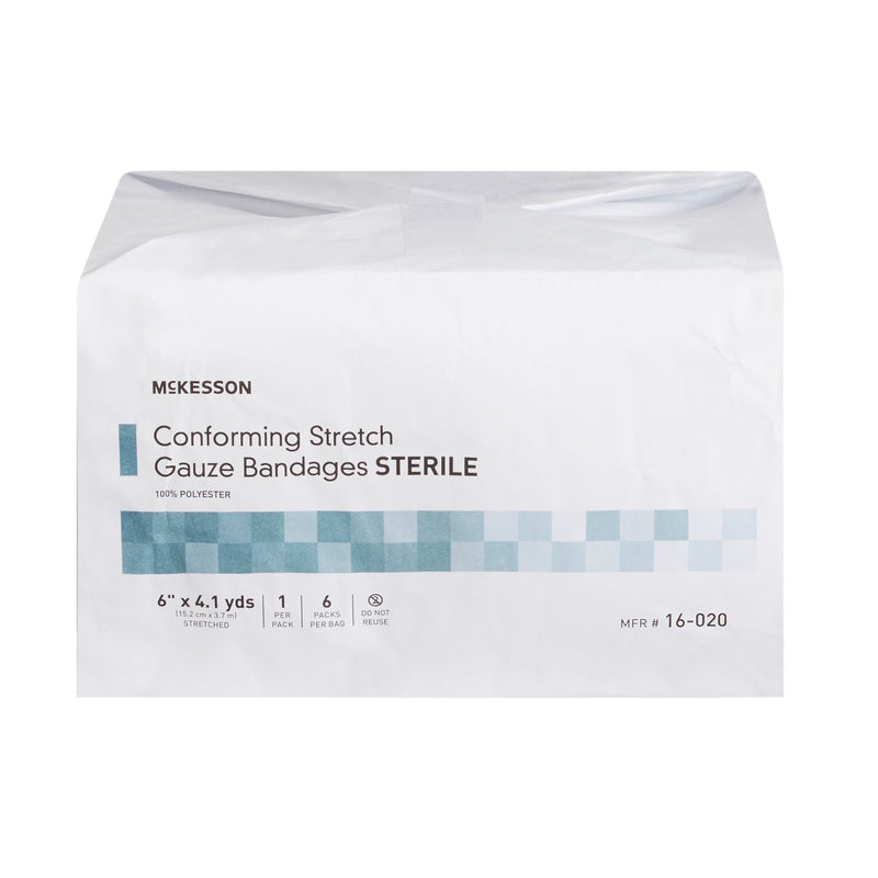 McKesson Sterile Conforming Bandage, 6 Inch x 4-1/10 Yard, 1 Bag of 6 (General Wound Care) - Img 5