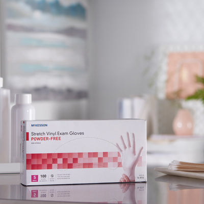 McKesson Stretch Vinyl Exam Glove, Small, Ivory, 1 Box of 100 () - Img 10