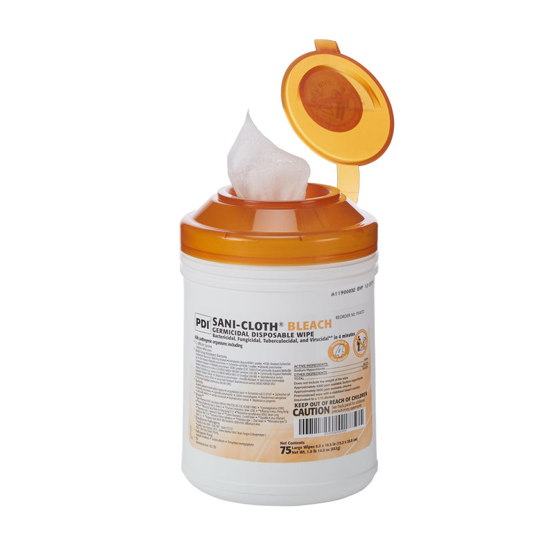Sani-Cloth® Surface Disinfectant Cleaner Bleach Wipe, 75 Wipes per Canister, 1 Canister (Cleaners and Disinfectants) - Img 4