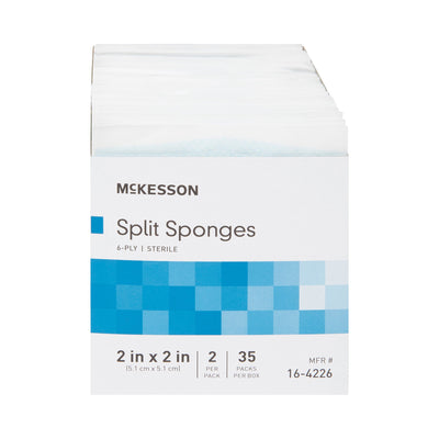 McKesson IV/Drain Split Dressing, 2 x 2 Inch, 1 Box of 35 (General Wound Care) - Img 9