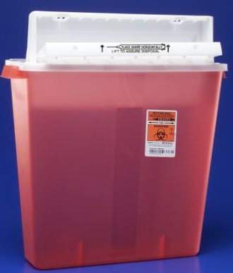 SharpStar™ In-Room™ Multi-purpose Sharps Container, 4 Gallon, 18½ x 16½ x 6 Inch, 1 Each () - Img 1