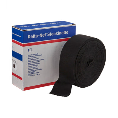 Delta-Net® Black Synthetic Compression Stockinette, 2 Inch x 25 Yard, 1 Roll (Casting) - Img 1