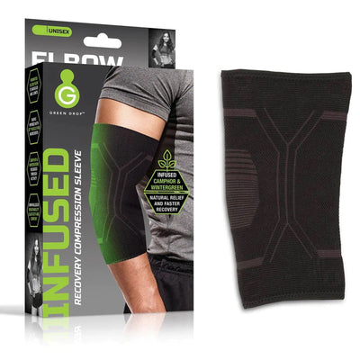 Green Drop Elbow Brace - Infused Compression Sleeve, L/XL, 1 Each (Immobilizers, Splints and Supports) - Img 1