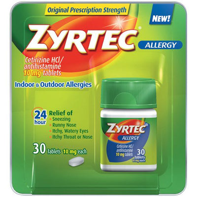 Zyrtec® Cetirizine Allergy Relief, 1 Bottle (Over the Counter) - Img 1