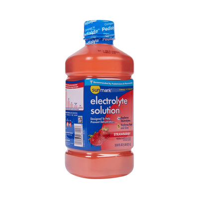 sunmark® Strawberry Pediatric Oral Electrolyte Solution, 33.8-ounce Bottle, 1 Each () - Img 3