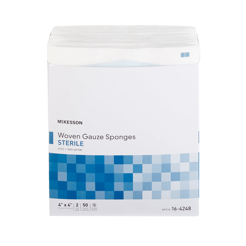 McKesson Sterile Gauze Sponge, 4 x 4 Inch, 1 Case of 600