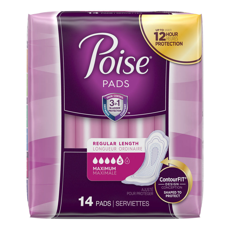 Poise Bladder Control Pads, Disposable, Heavy Absorbency, Regular Length, 3" x 11", Adult Female, Absorb-Loc Core, 1 Case of 84 () - Img 3